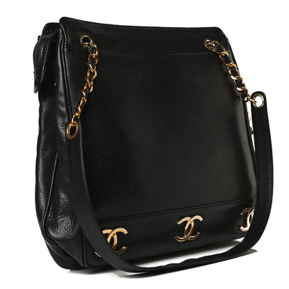Chanel Caviar CC Shoulder Bag Black 3 of 16