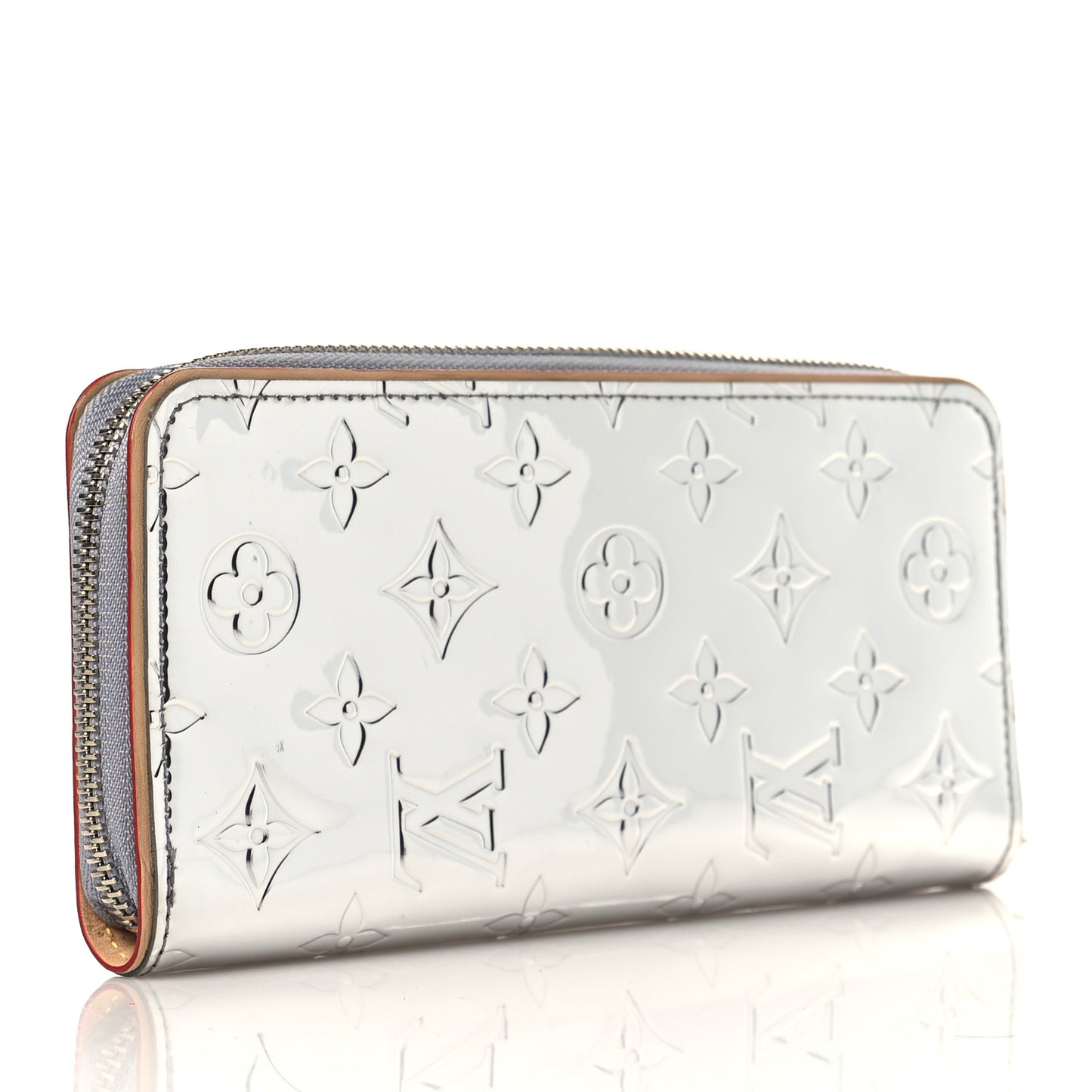 Monogram Mirror Zippy Wallet Silver