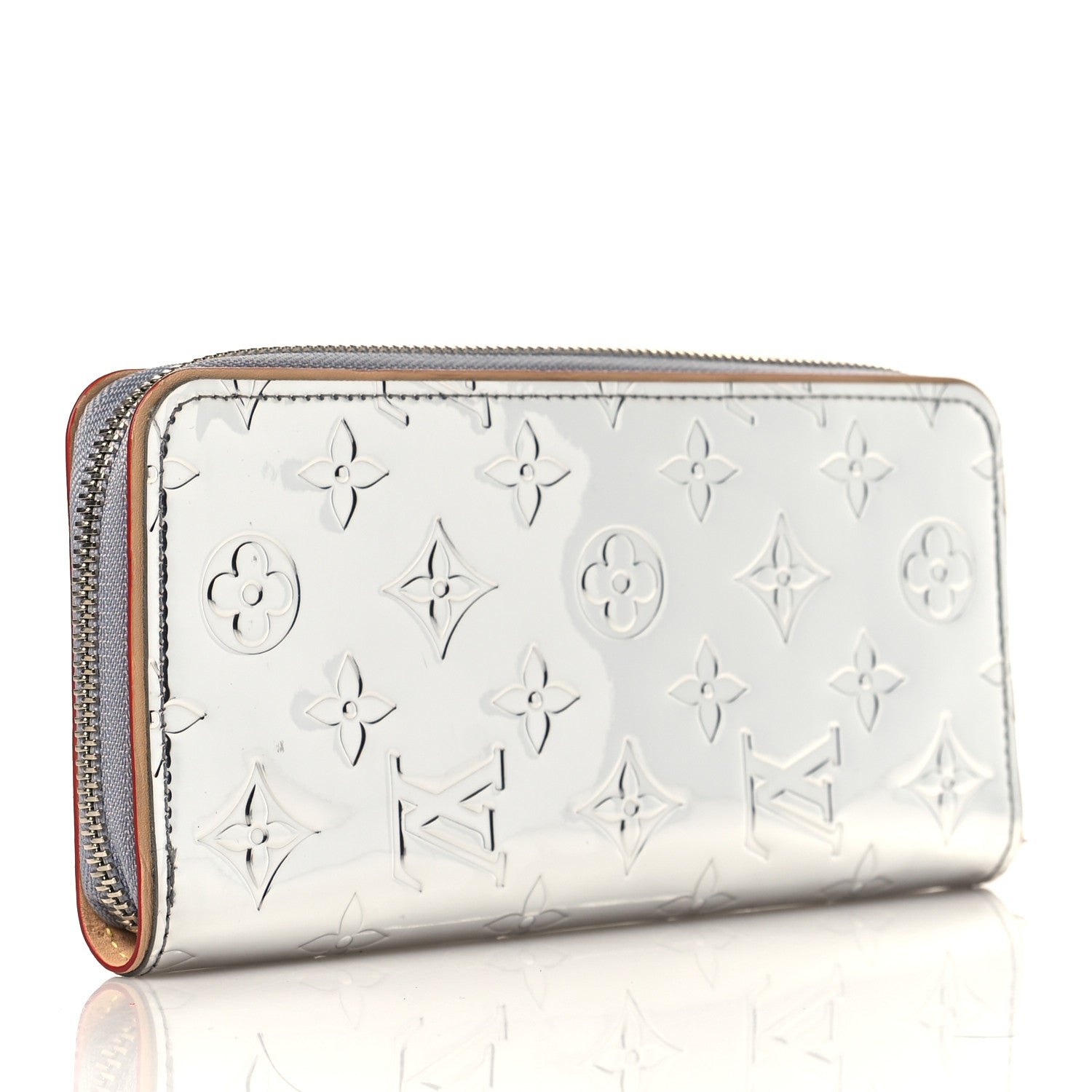 Louis Vuitton Monogram Mirror Zippy Wallet Silver 3 of 7