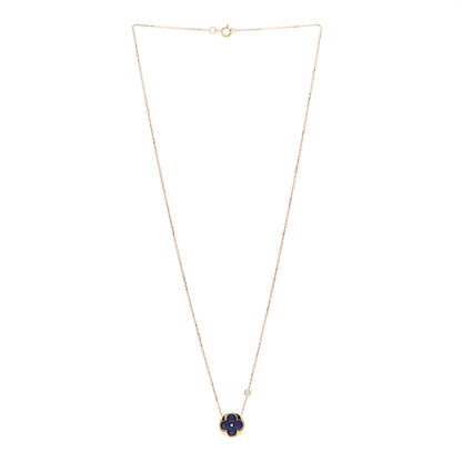 Louis Vuitton 18K Yellow Gold Diamond Lapis Lazuli Color Blossom BB Sun Pendant Necklace 2 of 4