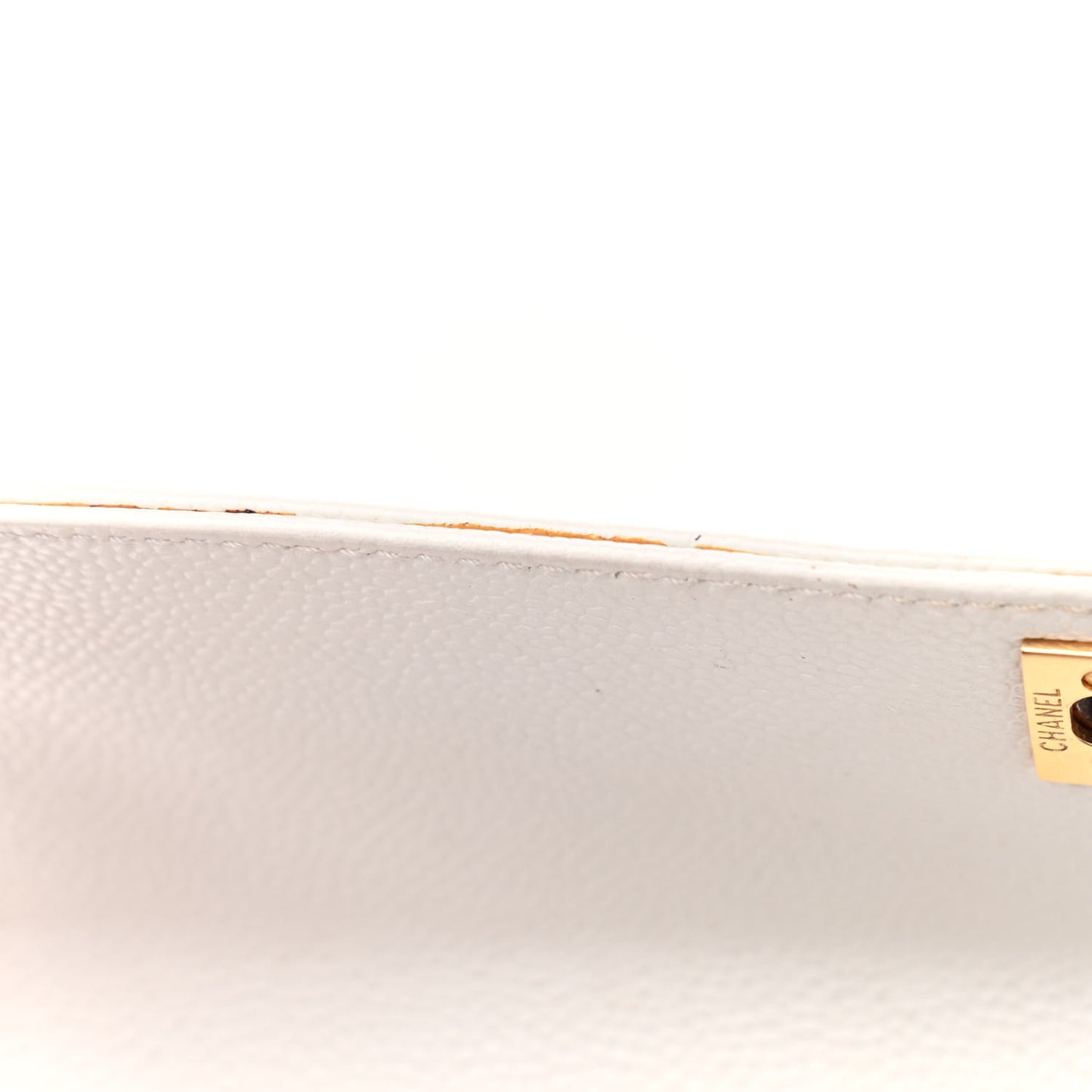 Caviar Kelly Flap Bag White