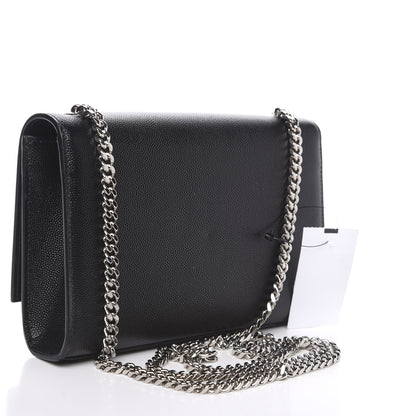 Saint Laurent Grain De Poudre Small Monogram Kate Satchel Black 2 of 9
