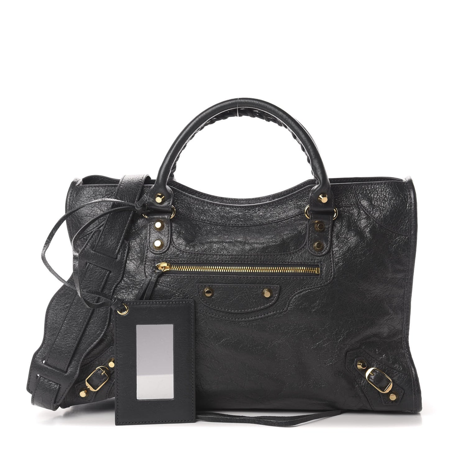 Agneau Classic Gold Hardware City Gris Fossile Anthracite