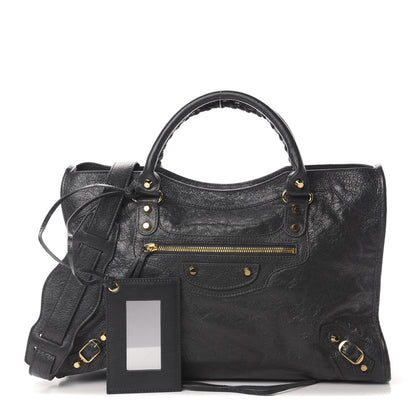 Balenciaga Agneau Classic Gold Hardware City Gris Fossile Anthracite 1 of 10