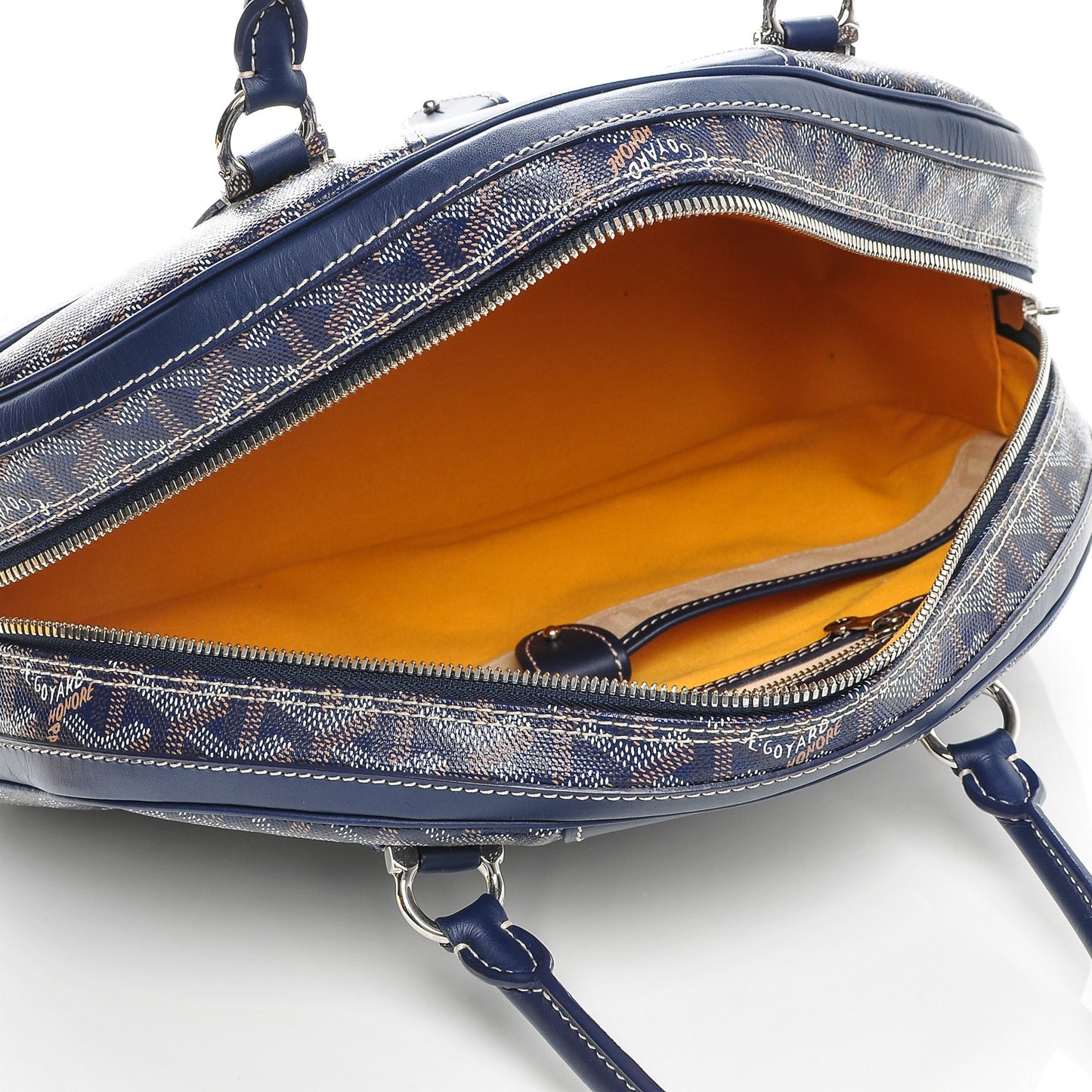 Goyardine Saint Jeanne MM Bowler Navy Blue