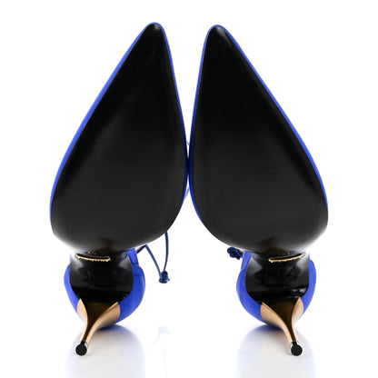 Gucci Nappa Fabric Priscilla Ankle Cuff Pumps 37 Electric Blue 5 of 9
