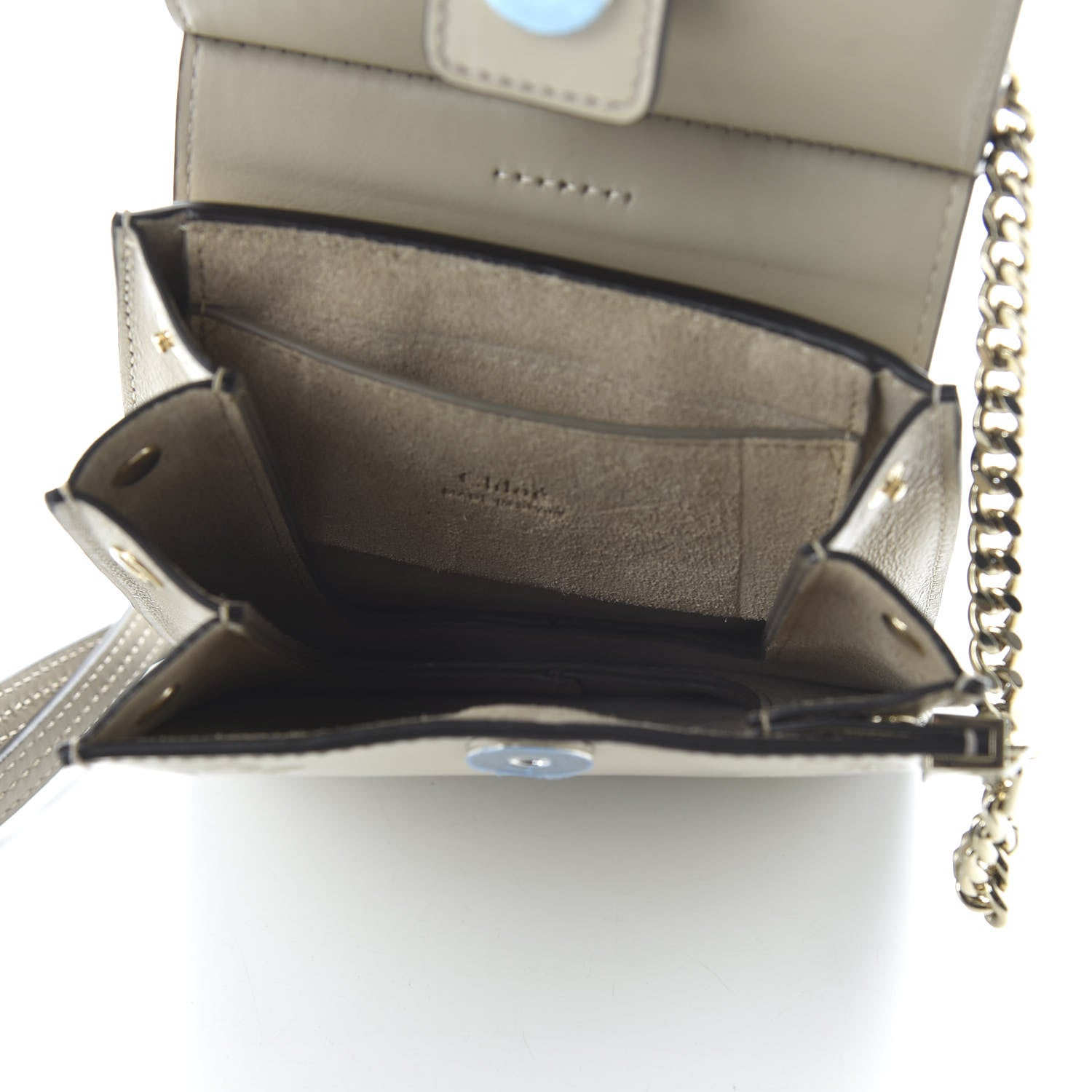 Chloe Patent Calfskin Little Horses Debossed Mini Faye Bag Motty Grey 5 of 9