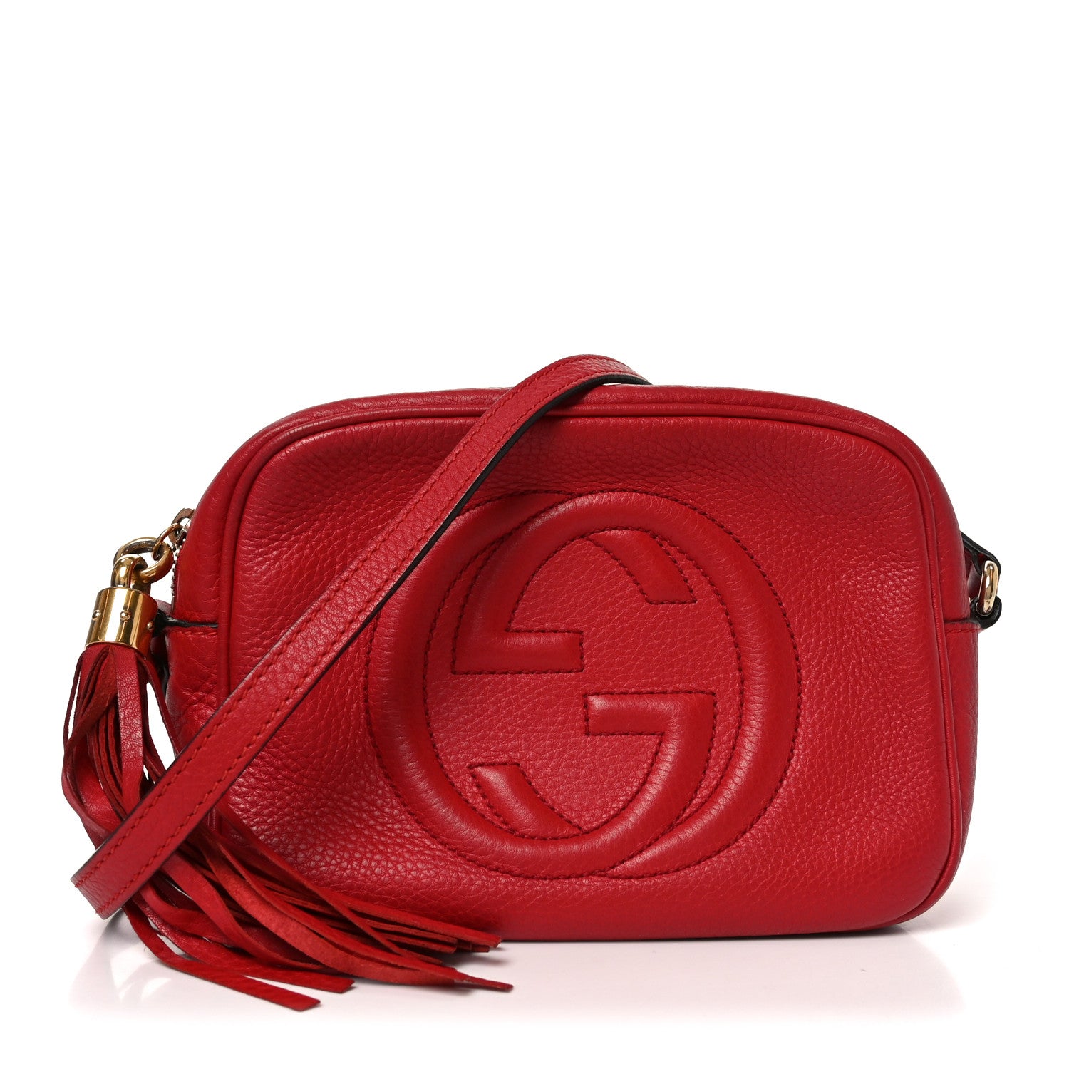 Gucci Pebbled Calfskin Small Soho Disco Bag Tabasco Red 1 of 10