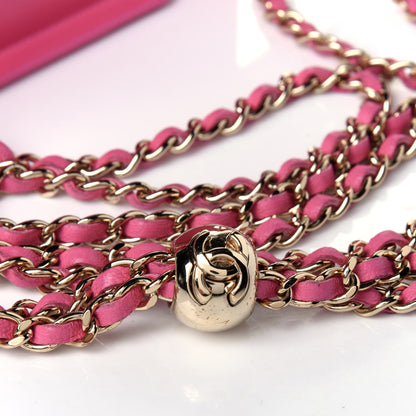 Chanel Lambskin Quilted Pearl Crush iPhone XII Pro Holder With Chain 3 of 4