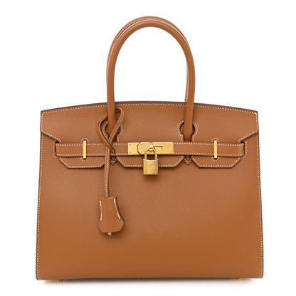 Hermes Madame Calfskin Birkin Sellier 30 Gold 1 of 10