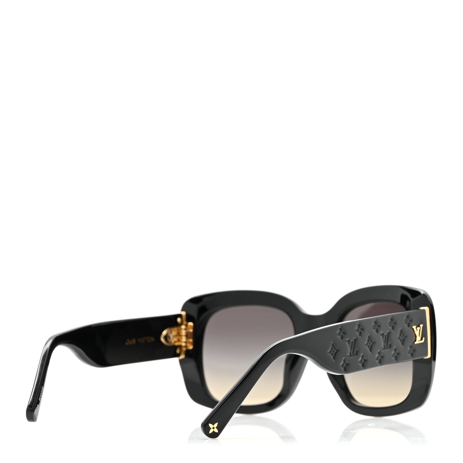 Louis Vuitton Square LV Empreinte Square Sunglasses Z1611E Black 4 of 7