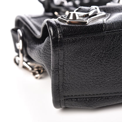 Balenciaga Chevre Silver Metallic Edge Hardware Mini City Black 8 of 9