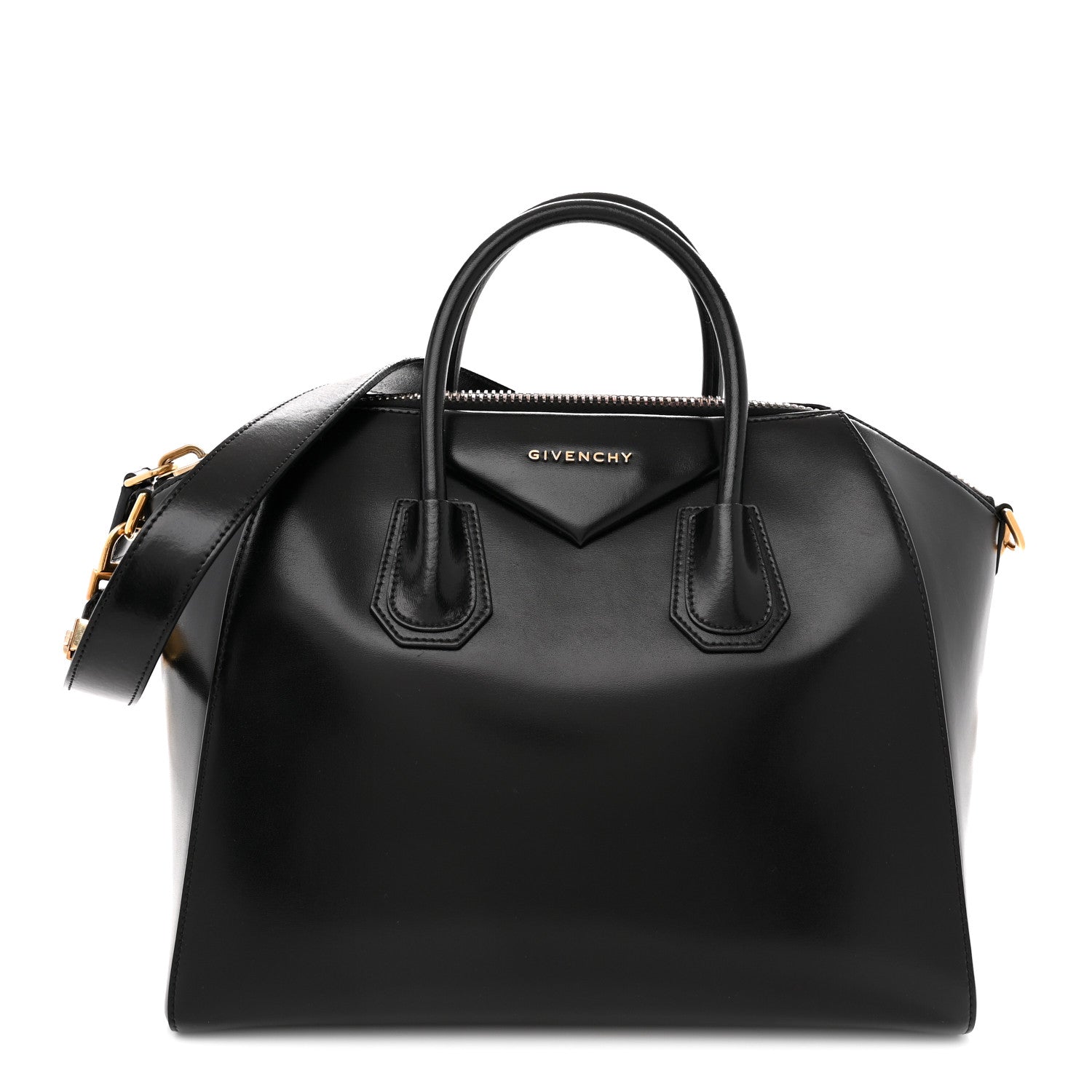 Givenchy Shiny Lord Calfskin Medium Antigona Black 1 of 12
