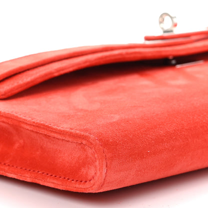 Hermes Veau Doblis Kelly Cut Clutch Pochette Capucine 8 of 9