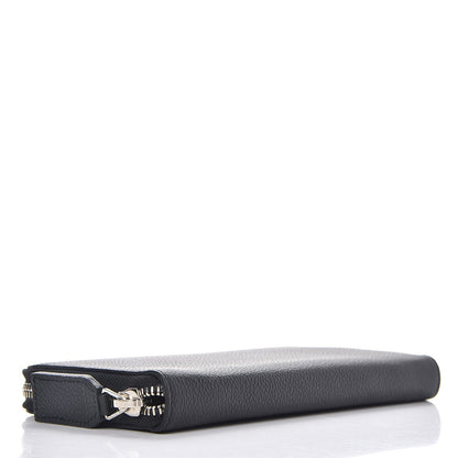 Saint Laurent Grained Calfskin Rive Gauche Zip Around Wallet Black 4 of 8