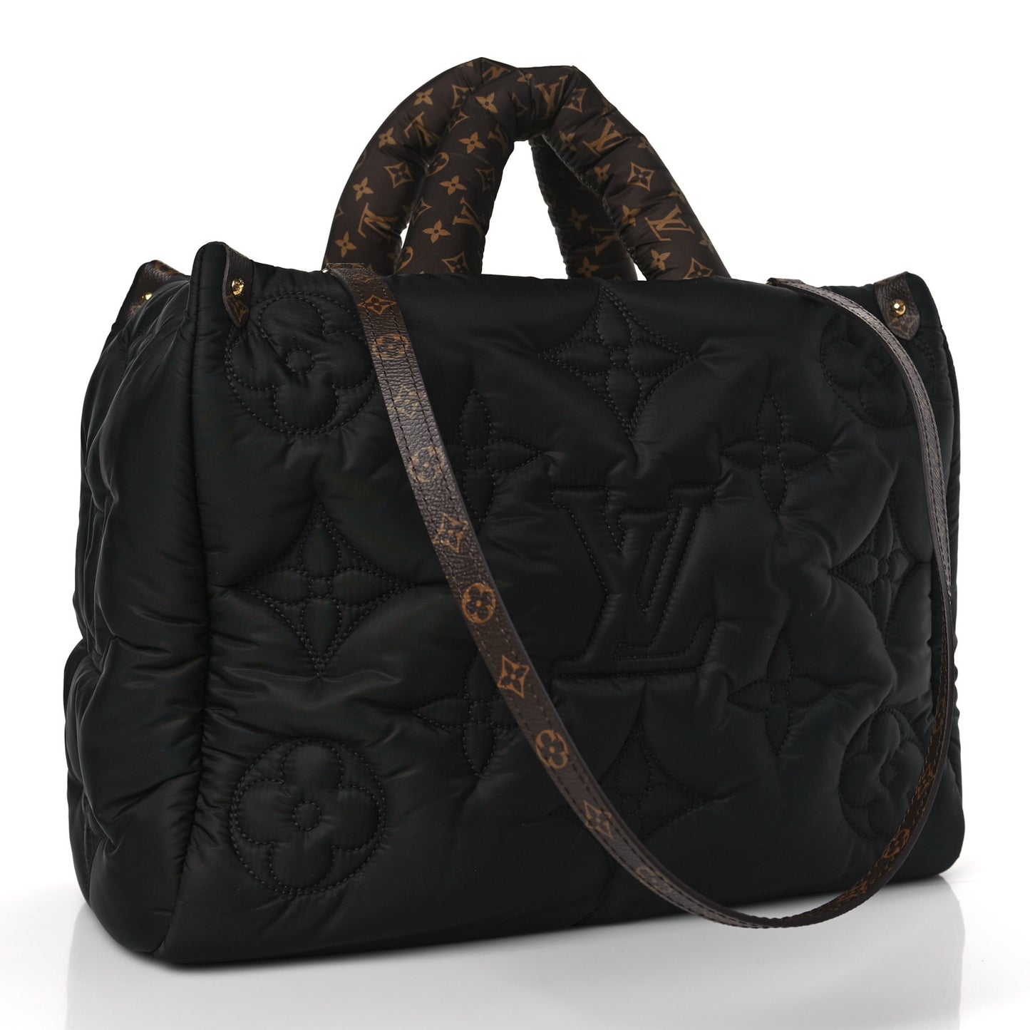 Econyl Monogram Pillow Giant Onthego MM Black