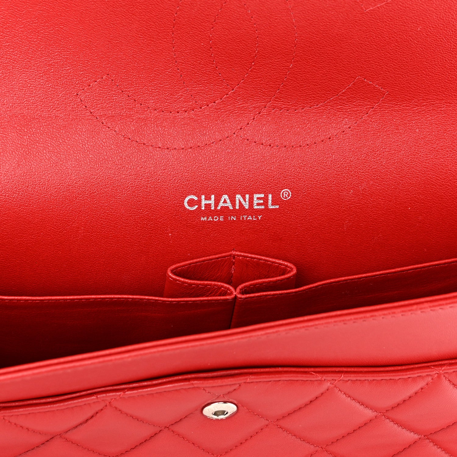 Chanel Lambskin Quilted Jumbo Double Flap Red 6 of 13