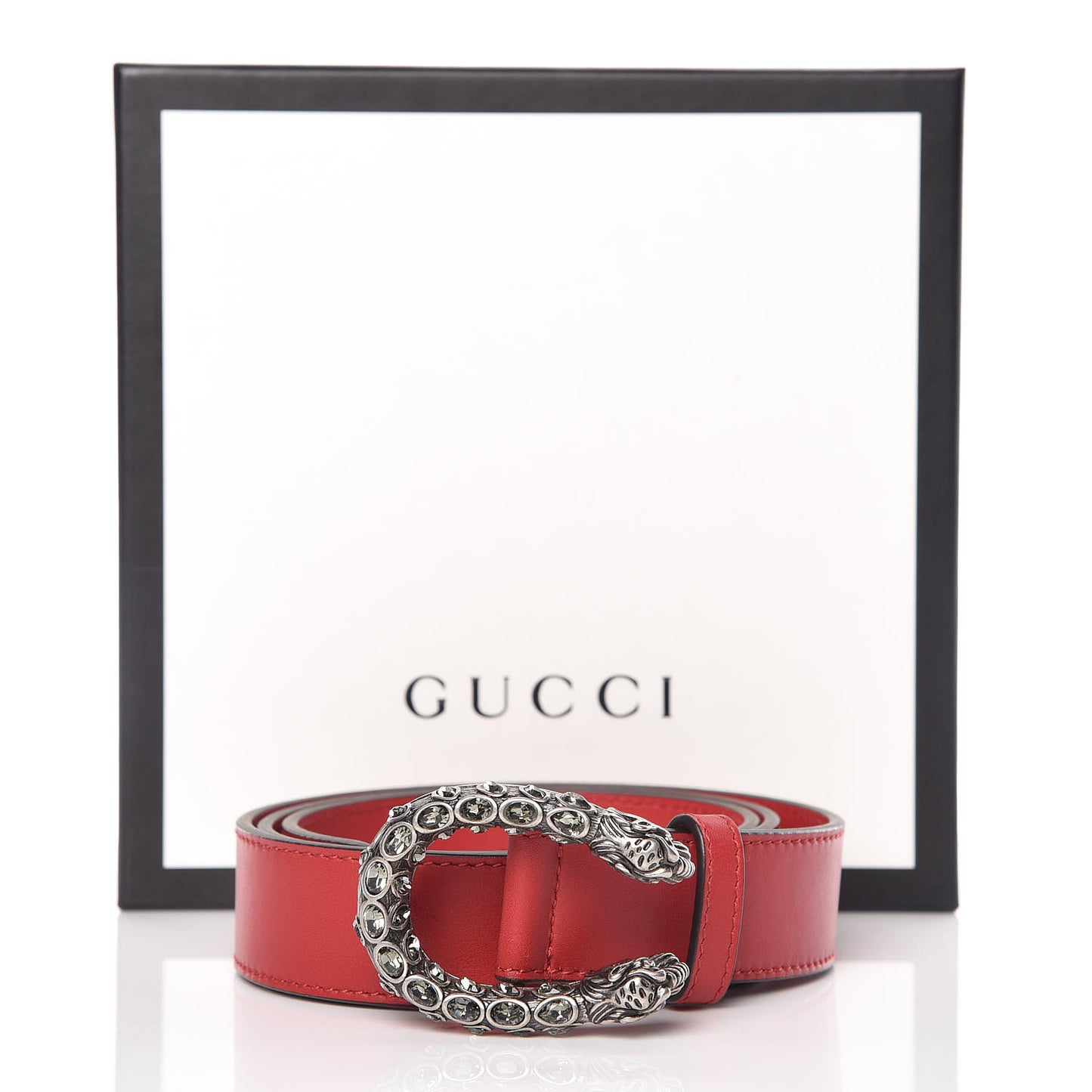 Moon Calfskin Crystal Dionysus 30mm Belt 85 34 Red