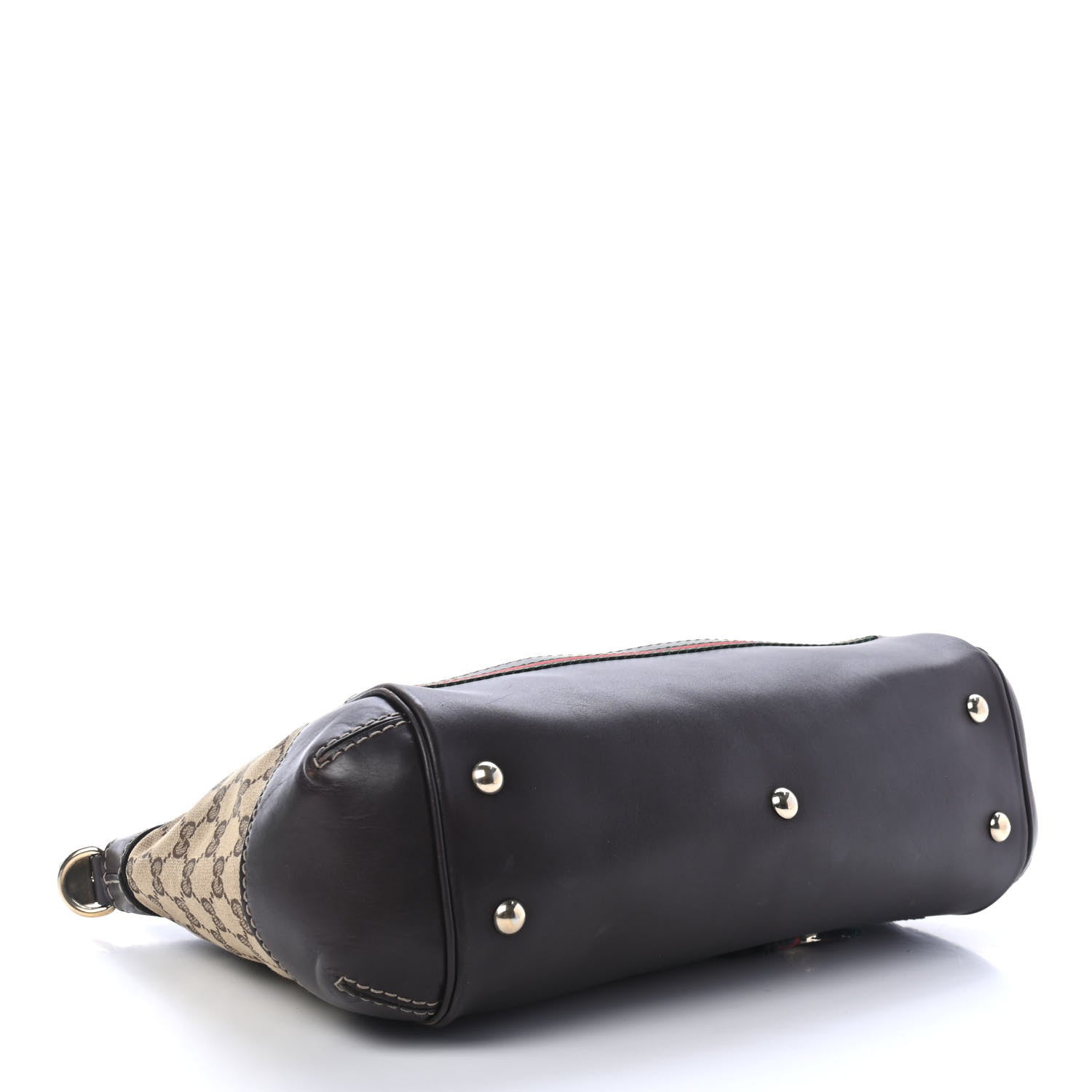 Gucci Monogram Web Mayfair Top Handle Satchel Dark Brown 3 of 5