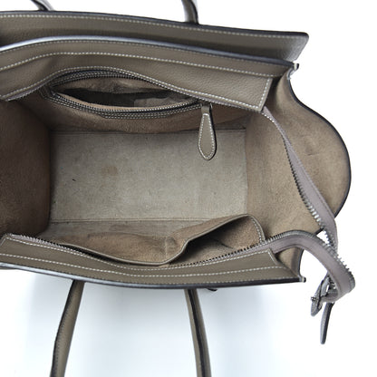 Celine Drummed Calfskin Micro Luggage Souris 5 of 25