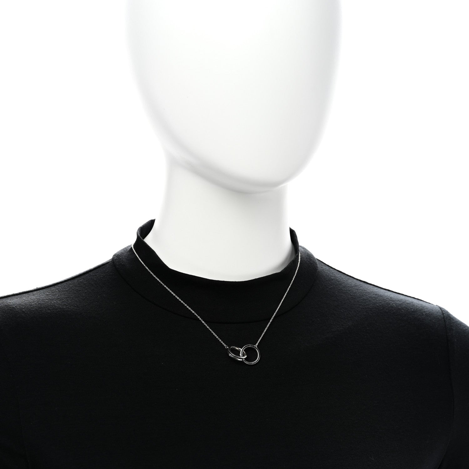 Tiffany Sterling Silver 1837 Interlocking Circles Pendant Necklace 2 of 5