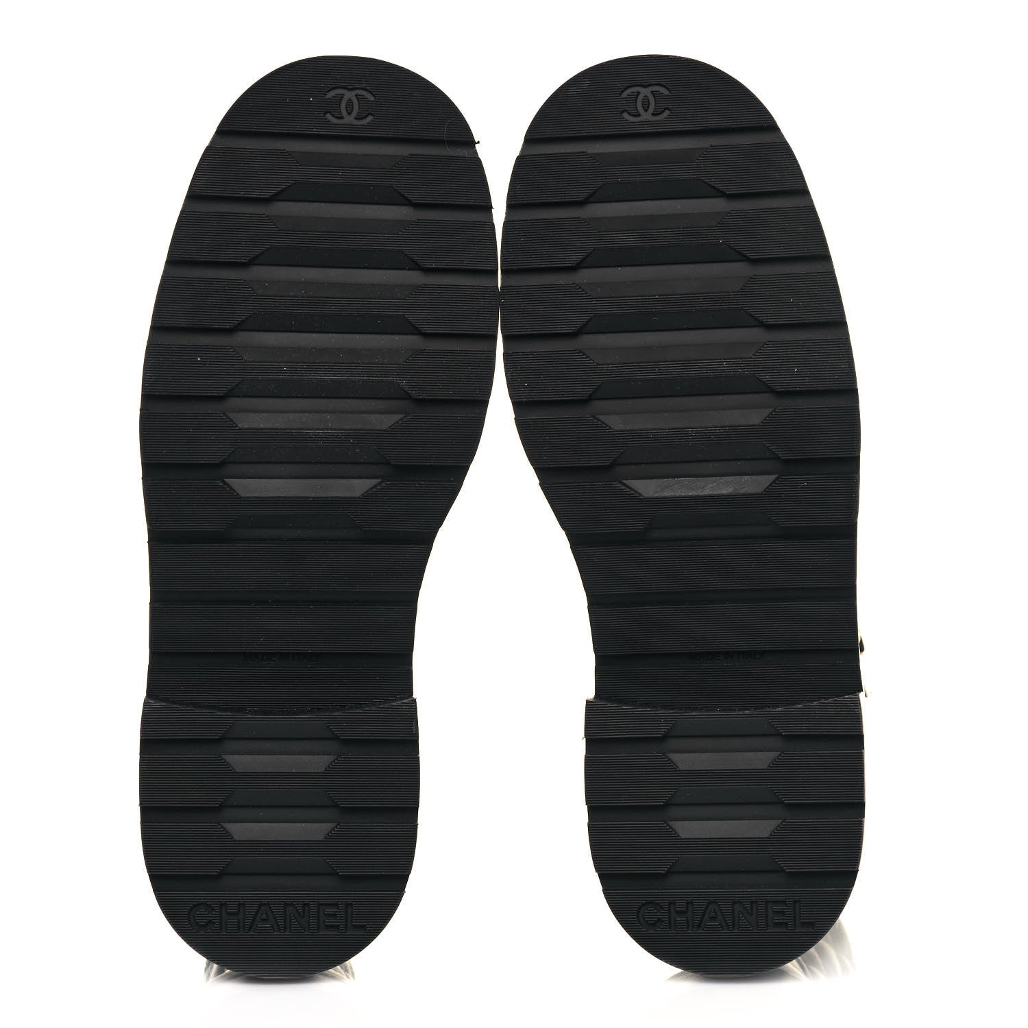 Chanel Shiny Calfskin Quilted Lace Up Combat Boots 36.5 Black 5 of 7