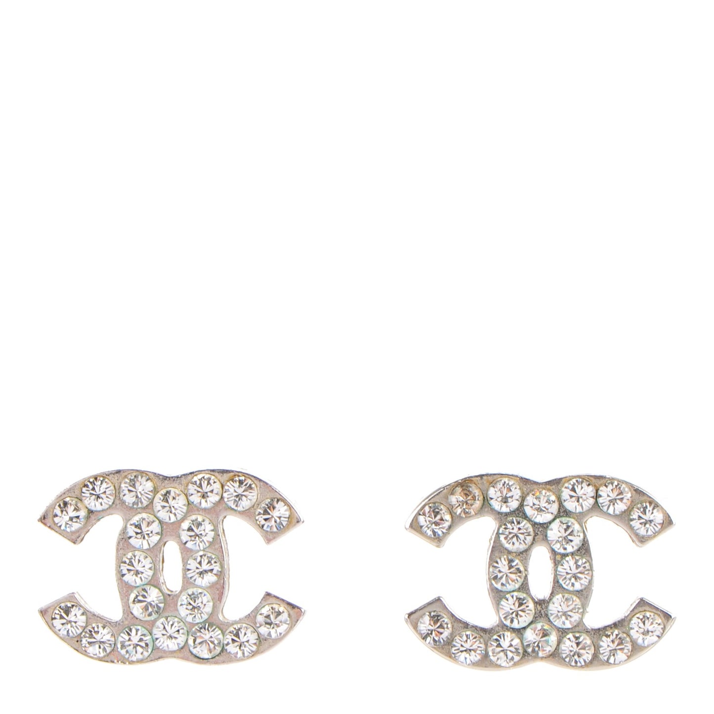 Crystal Timeless CC Earrings Silver