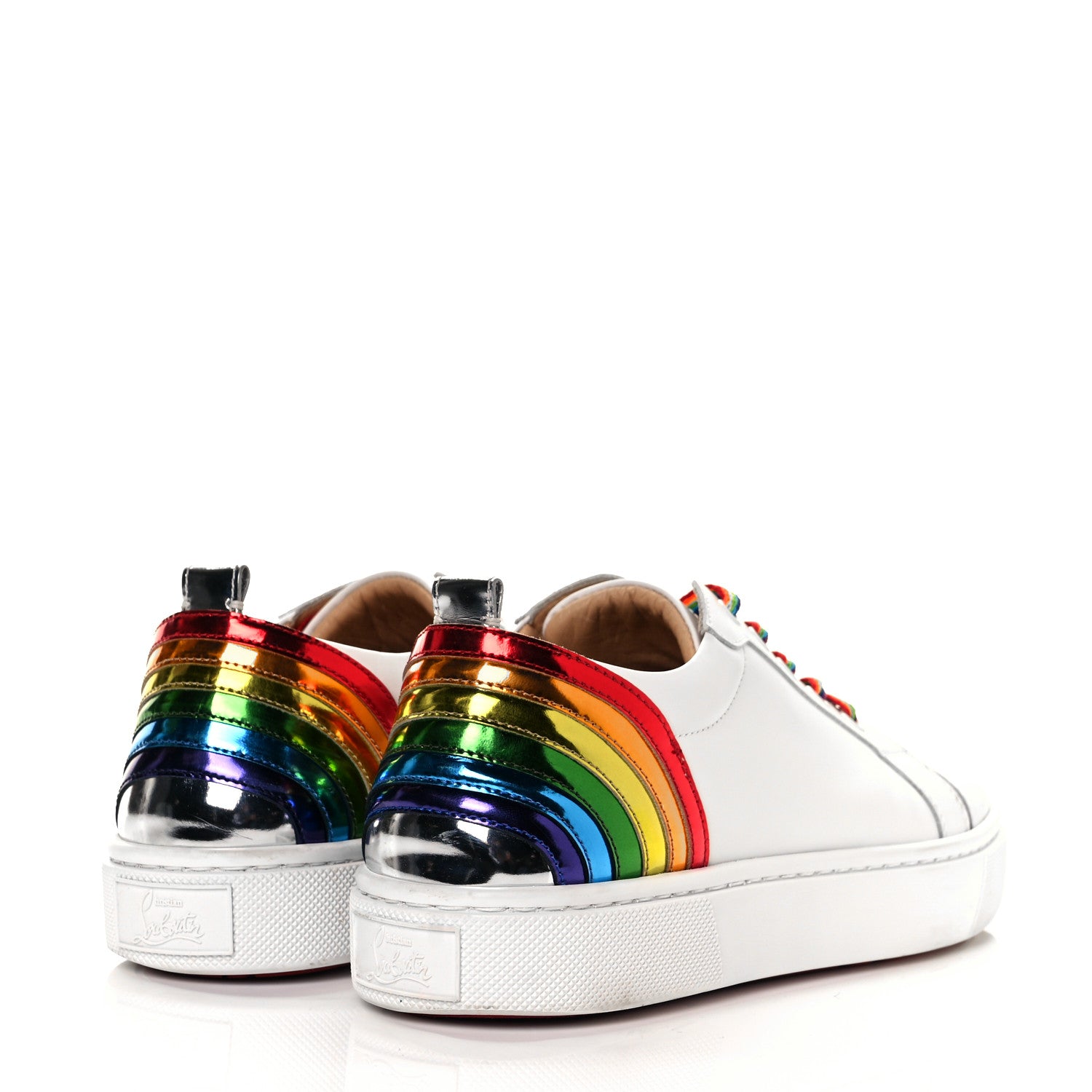 Christian Louboutin Calfskin Womens Arkenspeed Sneakers 39.5 White Multi 15 of 35