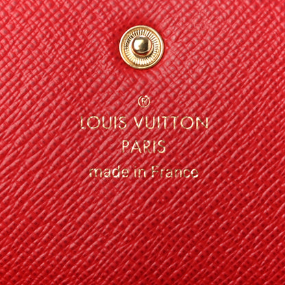 Louis Vuitton Damier Ebene Emilie Wallet Red 6 of 7