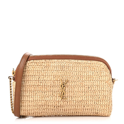 Saint Laurent Raffia Calfskin Gaby Crossbody Bag Natural Brick 1 of 11