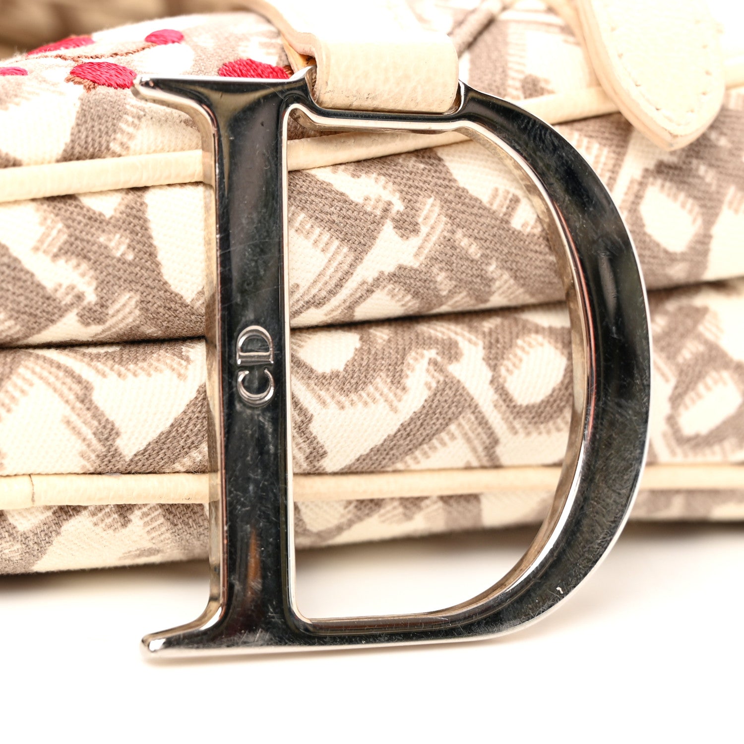 Christian Dior Monogram Vintage Flowers Saddle Bag Beige 10 of 24