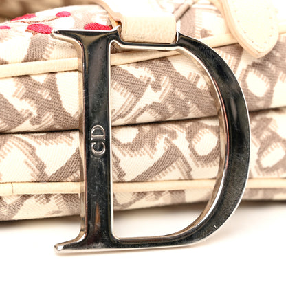 Christian Dior Monogram Vintage Flowers Saddle Bag Beige 10 of 24
