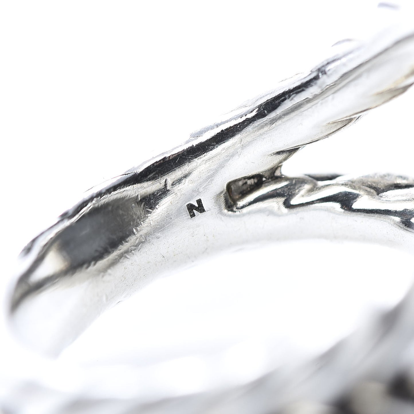 Sterling Silver Diamond Black Orchid 14mm Albion Ring 54 7