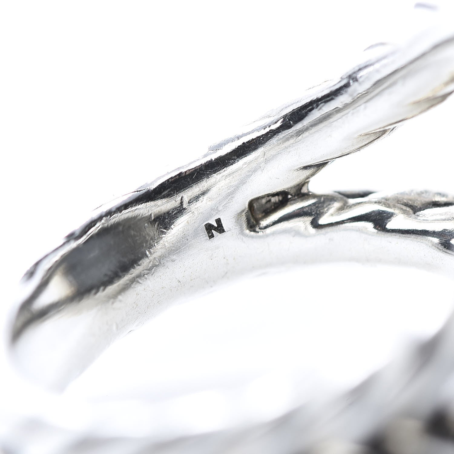 David Yurman Sterling Silver Diamond Black Orchid 14mm Albion Ring 54 7 5 of 6