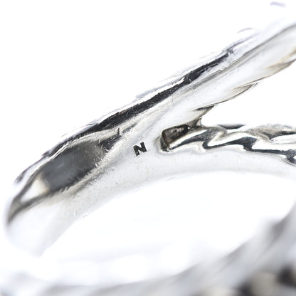 David Yurman Sterling Silver Diamond Black Orchid 14mm Albion Ring 54 7 5 of 6