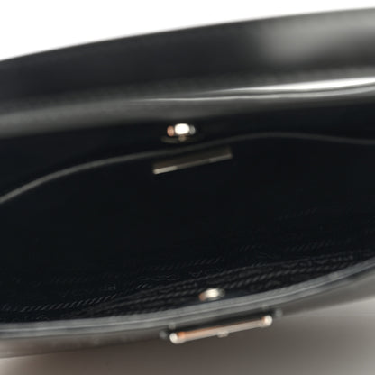 Prada Spazzolato Cleo Shoulder Bag Black 5 of 9