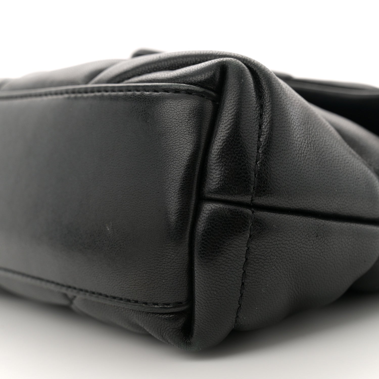 Saint Laurent Lambskin Quilted Toy Loulou Puffer Monogram Chain Satchel Black 10 of 13