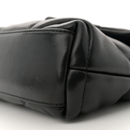 Saint Laurent Lambskin Quilted Toy Loulou Puffer Monogram Chain Satchel Black 10 of 13