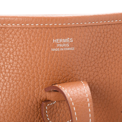 Hermes Taurillon Clemence Evelyne III PM Gold 6 of 8