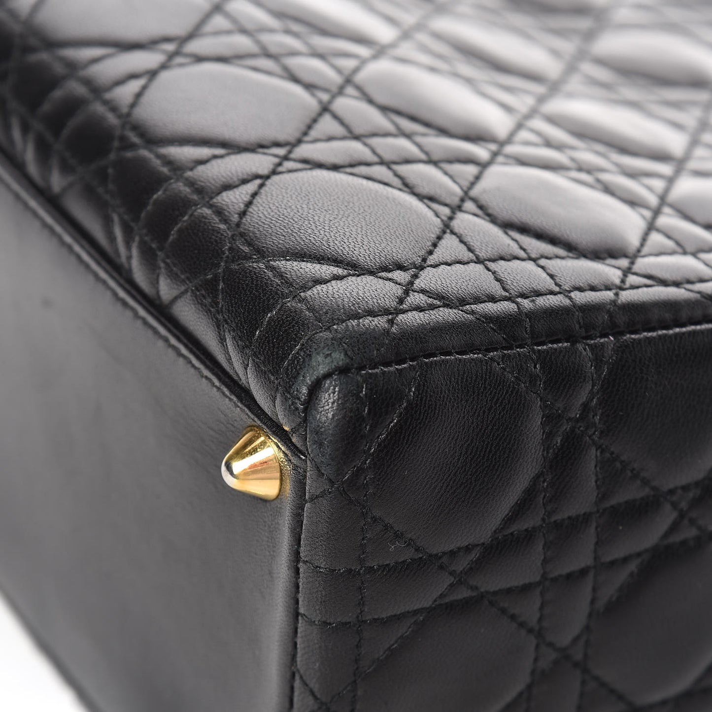 Lambskin Cannage Large Lady Dior Black