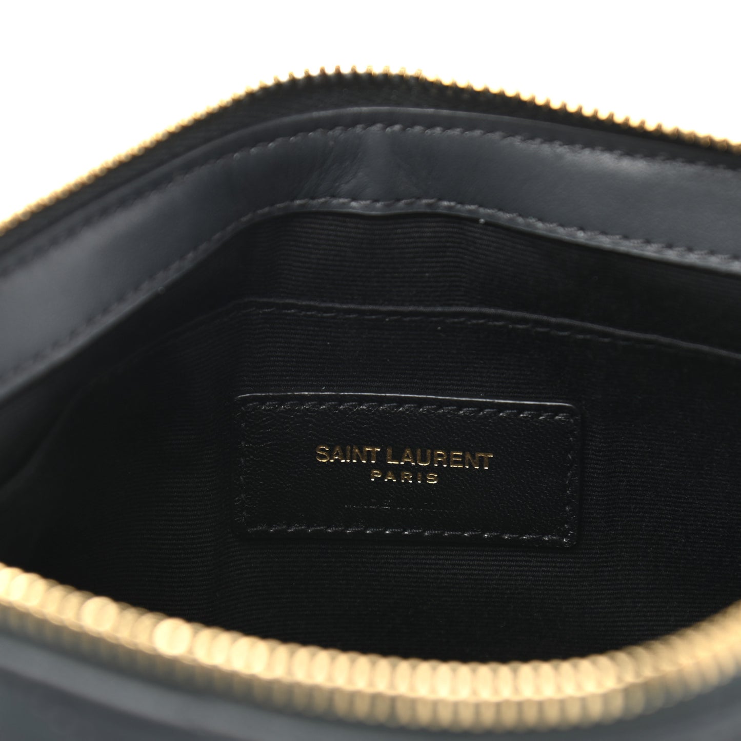 Calfskin Matelasse Chevron Monogram A5 Wristlet Dark Smog