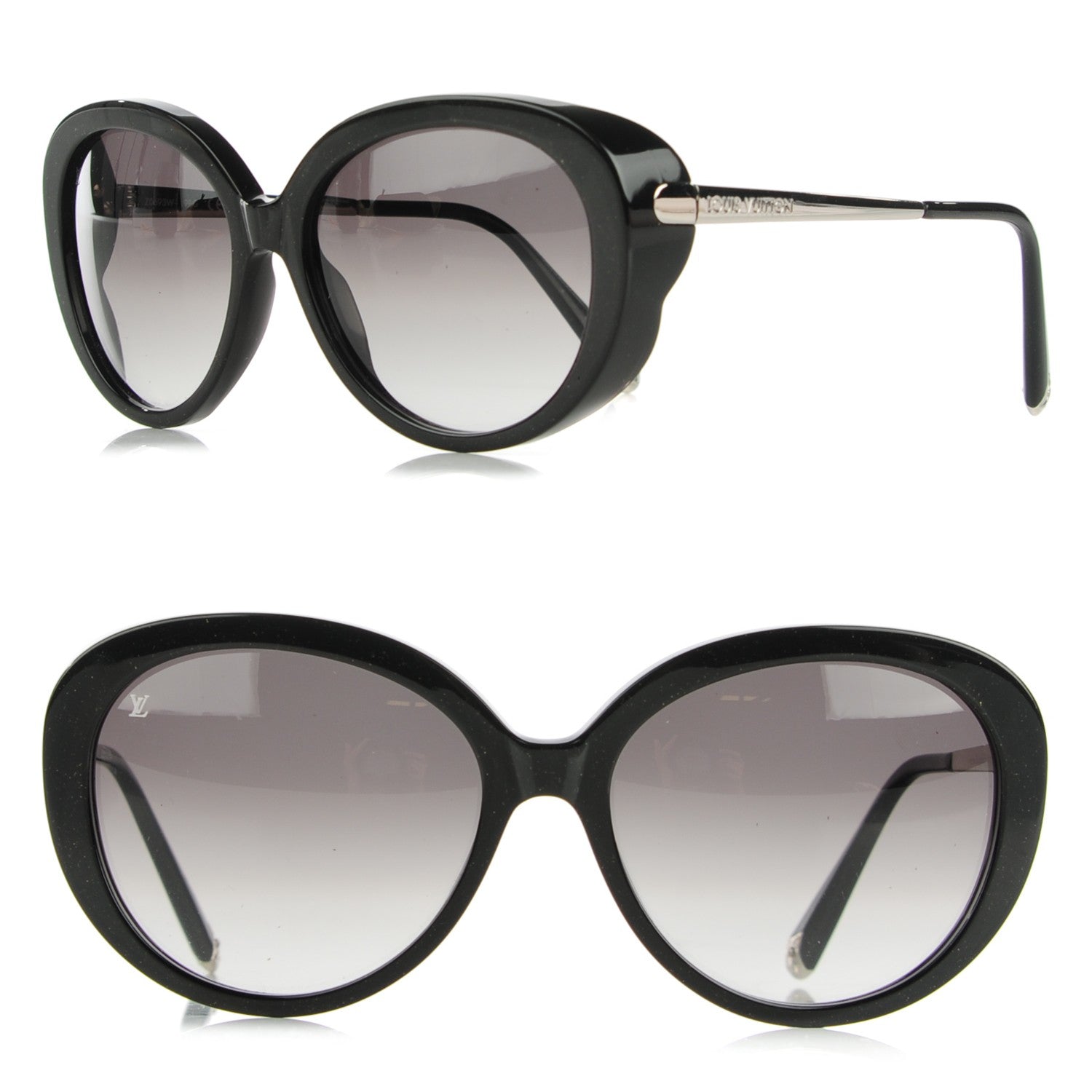 Louis Vuitton Bluebell Sunglasses Z0693W Black Glitter 1 of 6