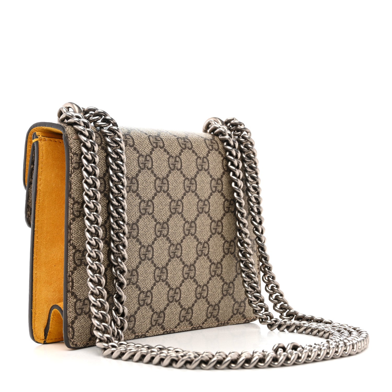 Gucci GG Supreme Monogram Mini Dionysus Shoulder Bag Yellow 3 of 14