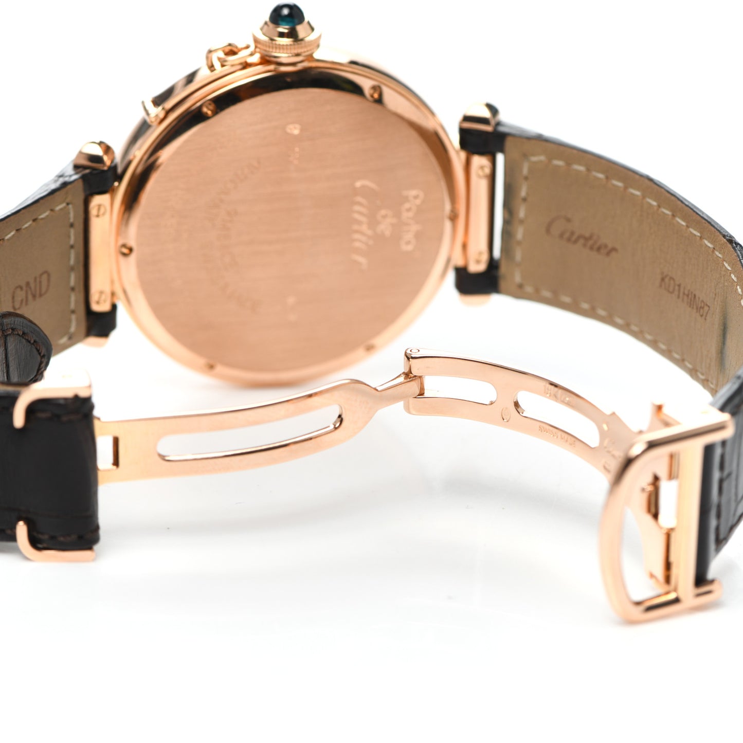 18K Pink Gold Alligator 42mm Pasha C Automatic Watch Brown