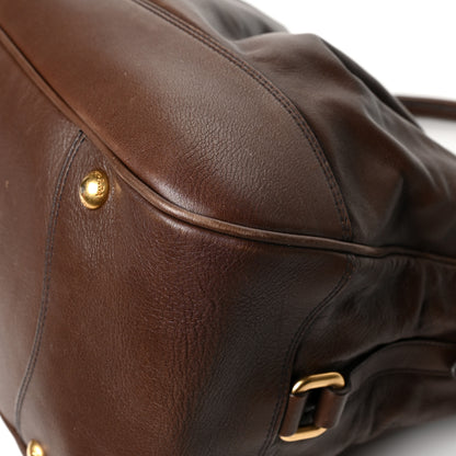 Prada Cervo Belted Hobo Brown 12 of 14