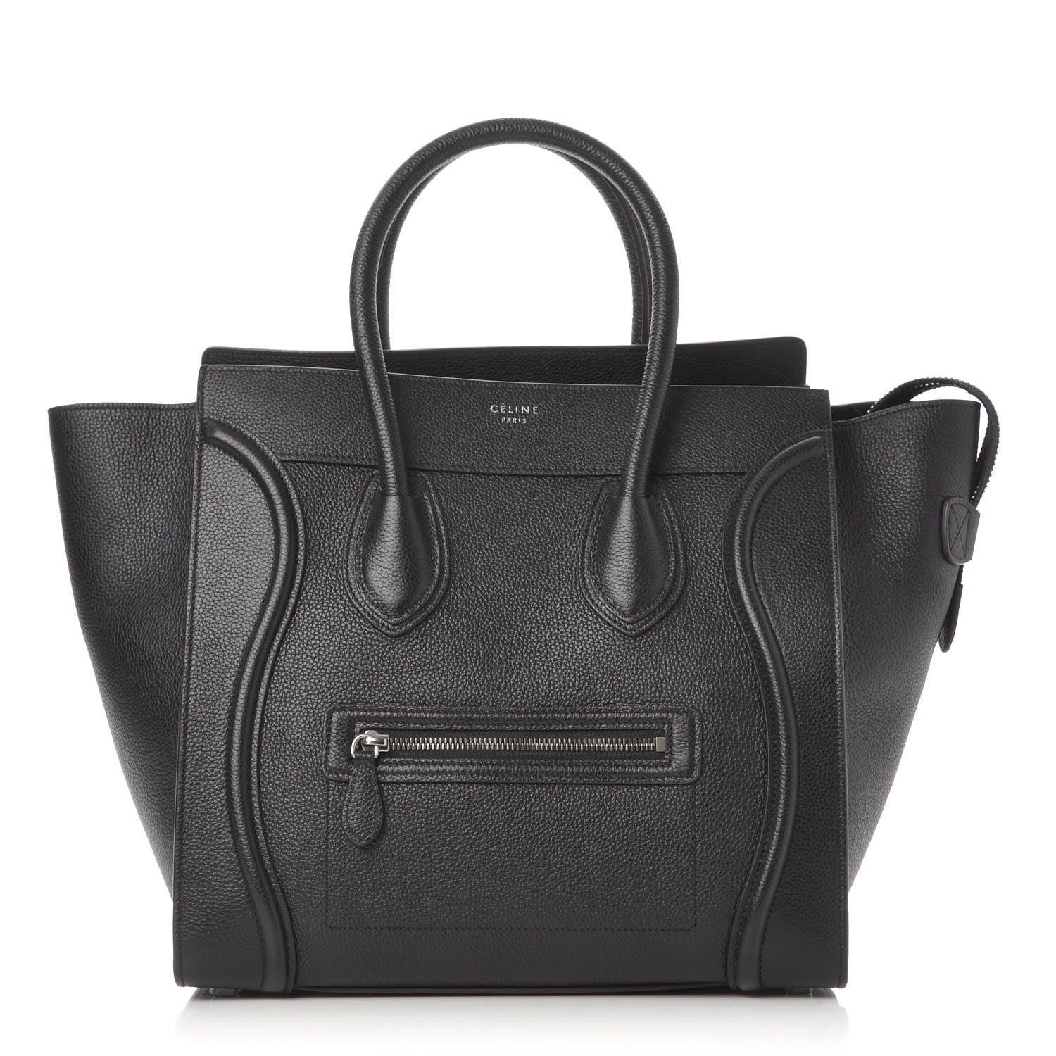 Celine Drummed Calfskin Mini Luggage Black 1 of 8