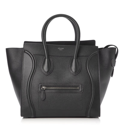 Celine Drummed Calfskin Mini Luggage Black 1 of 8