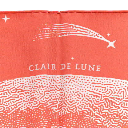 Hermes Silk Double Face Clair De Lune Scarf 90 Orange Gris White 4 of 4