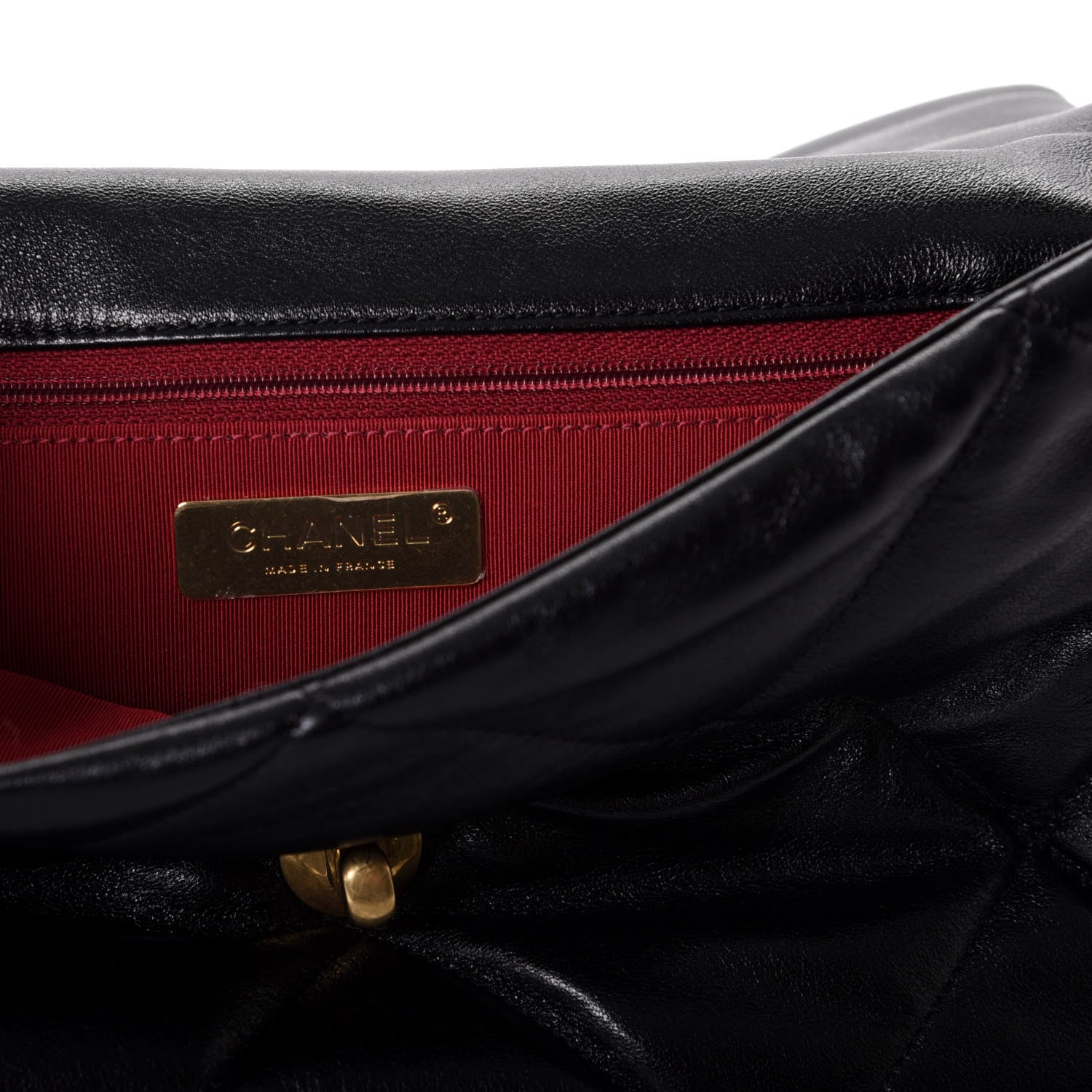 Chanel Goatskin Quilted Large Chanel 19 Flap Black 7 of 9