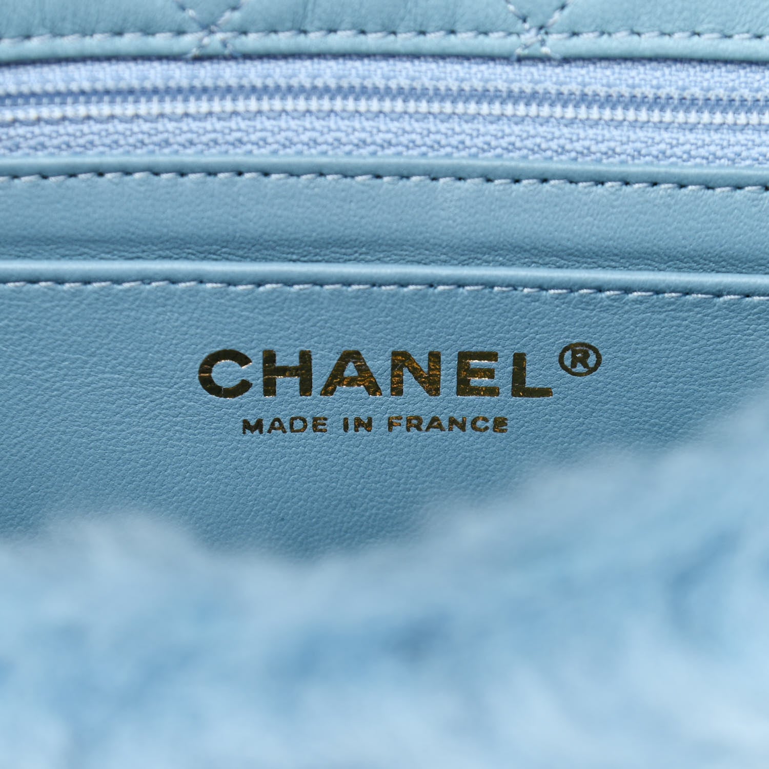 Chanel Shearling Lambskin Quilted Flap Blue 6 of 10